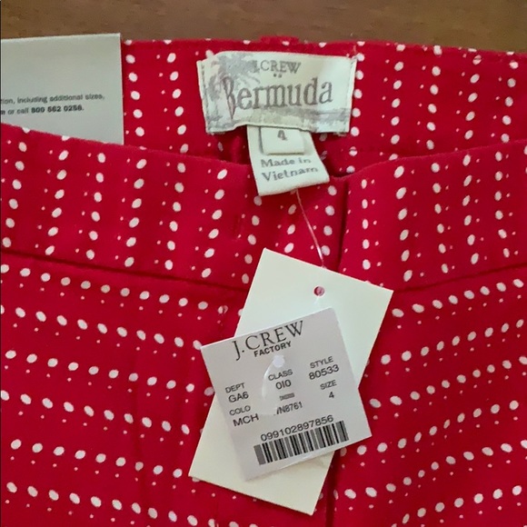 ⭐️ J Crew Factory women’s Bermuda shorts, red, size 4 - Picture 3 of 6